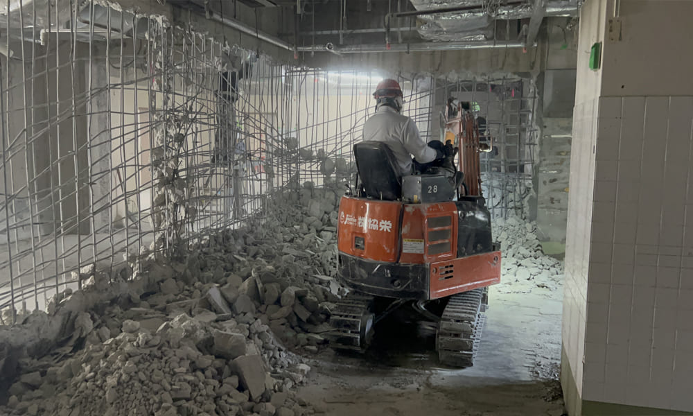 改修工事中の様子